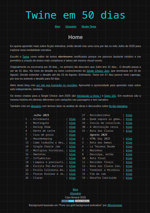 Twine in 50 days (screenshot)